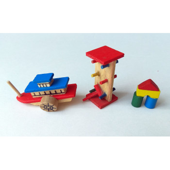 Деревянные игрушки для кукольного дома