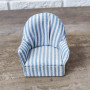 Кресло для кукол Голубая полоска