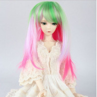 Парик для кукол средней длины FBE182А поликолор размер А